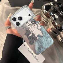 Funda para phone con diseño de orejas adorables. Fabricada con TPU y malla, resistente a caídas. Compatible con phone 17, 16, 15 y 14. 13, 12, 11 Pro Plus. - Colores mixtos 1 - Ver 4