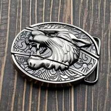 1 PC Fashionable Retro Personalized Belt Buckle, Fashionable Belt Buckle, Men's Belt Buckle Accessory - 虎頭 - 查看 11