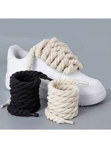 1 paire de lacets tressés faits main, épais et durables, convenant aux chaussures décontracté, chaussures de sport, chaussures en canevas et autres décorations de chaussures, décoration de Noël, Noël