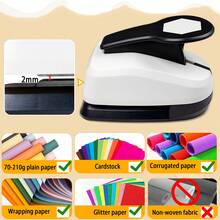 Perforadora de papel de 2 pulgadas (50 mm), adecuada para manualidades de papel, perfora formas hexagonales, ideal para uso diario de estudiantes, diseño portátil individual, se puede usar para scrapbooking y elaboración de tarjetas - Punzón hexagonal de 2 pulgadas y 50 mm - Ver 5