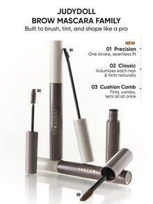 JUDYDOLL PRECISION BROW MASCARA, Lightweight Tinted Brow Gel, Natural Looking, Long-Lasting, Waterproof, Smudge-Proof, Buildable Coverage, Fluffy Applicator Brush For Defined Brows - P04 Soft Brown - View 10