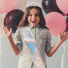 BIRTHDAY GIRL Birthday Sash And Crowns Women Birthday Sashes Women Party Decoration Happy Birthday Accessory - Vàng - Xem 12