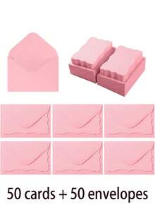 20-Piece Set, Includes Creative Kraft Paper Vintage Envelopes And Greeting Cards, Featuring A Blank Wavy Lace Design, Perfect For Handwritten Birthday Wishes, Thank-You Cards, And Letters. Suitable For Weddings, Engagements, New Year's Greetings, Party Invitations, Valentine's Day Handwritten Cards, And Business Correspondence. - Multicolor - View 17