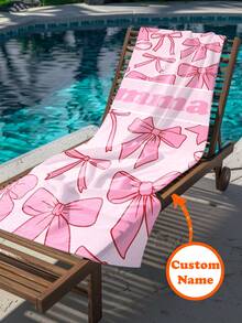 Personalized Kids Beach Towel,Summer Birthday Gift For Kids,Summer Vibes,Girls Beach Trip,Custom Beach Towel,Swimming Pool,Beach Decor - 彩色 - 查看 7