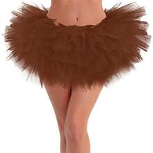 Qikqik Tutus For Women 5 Layers Fluffy Skirt Adult Tutu Skirts For Women Tulle Skirt Halloween Tutu Costumes Woman 80s Tutus