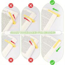 6 marcapginas inteligentes, marcadores para mujeres y hombres, accesorios de libros geniales para libros lindos con marca de libro, marcadores de libros bblicos, marcas de libros para lectura, - rosa, amarillo, rosa, verde, naranja, azul - Ver 6