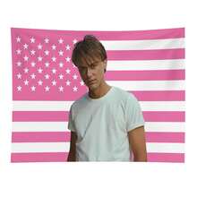 1pc Conrad Fisher Flag Christopher Briney Merch Dorm Room Essentials Pink American Flag Celebrity Hanging Wall Tapestry Art For Bedroom Livingroom - Hồng - Xem 2