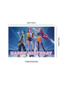 مجموعة حفلة Demo-N H-Hunters تشمل أعلام للسحب للخارج، لوازم حفلة نزهة، ديكور حفلة عيد الميلاد، طراز عشوائي من الكوري الكوري والأنمي