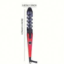 Electric Spiral Curling Iron, Fast Heating Hair Curler, Professional Styling Tool, 3 Color Options - View 2