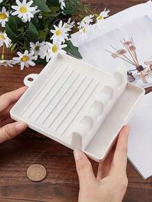 1个带4个槽位的画笔架，DIY美术画笔收纳架，水彩颜料盘，水彩丙烯油画笔架，学校用品画笔架 - 彩色 - 查看 6