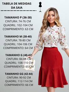 Women's Midi Skirt Tailored Ruffle Linen Fashion Godet High Waist Elegant - 珊瑚粉 - 查看 3