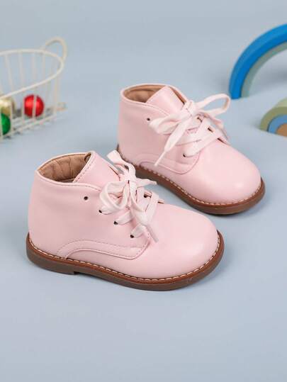 1 Pair Soft Sole Anti-Slip Comfortable Lightweight Cute Baby/Toddler Boots, Indoor/Outdoor Casual Sports British Style Children Boots, All Season