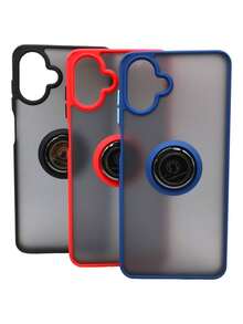 Funda para Samsung Galaxy A07, protector de cámara, case con anillo giratorio, uso rudo talla grande mica incluida, carcasa resistente para smartphone, protección completa y segura - Azul - Ver 6