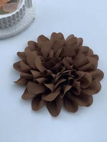 1pc Unique Handmade Flower Brooch, Vintage French Style Chic Niche Design, Elegant High-End Black Floral Lapel Pin, Minimalist For Suits, Dresses, Party Outfits, Stylish Fashion Accessory Gift For Women Valentines,Mom,Mother,Mother's Day,Gift