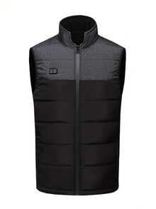 Colete aquecido unissex, roupa aquecida, equipado com uma jaqueta elétrica USB com 3 configurações de temperatura, com dois controles de interruptor e 15 zonas de aquecimento, adequado para acampamentos ao ar livre, ciclismo, caminhadas, pesca, esqui e roupas quentes para atividades ao ar livre (bateria não incluída).