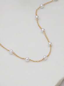 Clariva Faux Pearl Decor Necklace Christmas Winter Christmas Gifts