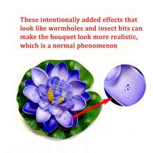 6/12/25/50 件人造漂浮泡沫莲花仿真睡莲池塘植物假装饰品适用于婚礼池塘花园假植物装饰、情人节、礼物