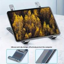 A Modern Desktop Organizer That Combines Foldable Portability, 6-Level Anti-Slip Stability, Efficient Heat Dissipation And Ventilation, And Ergonomic Design. Made Of High-Quality Aviation-Grade Aluminum Alloy, It Perfectly Supports 10 To 17-Inch Laptops, Tablets, And Even Monitors.