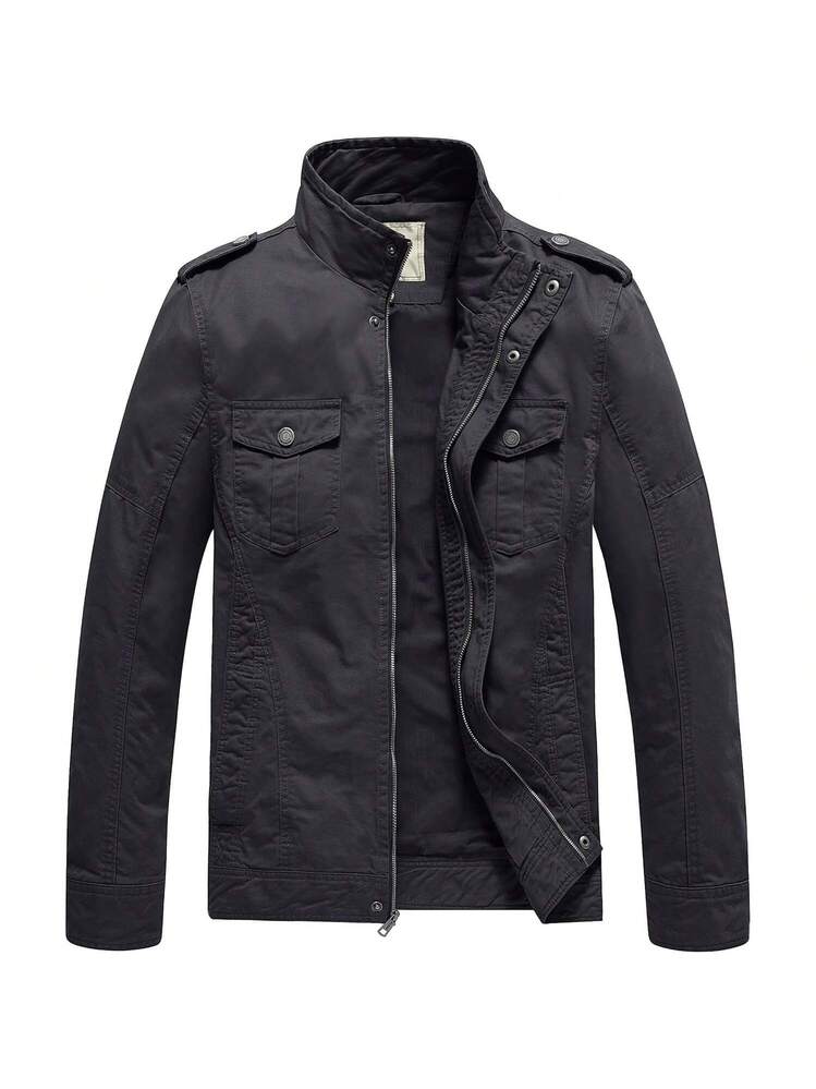 Men's Casual Washed Cotton Military Jacket, 2025 Fashion Style