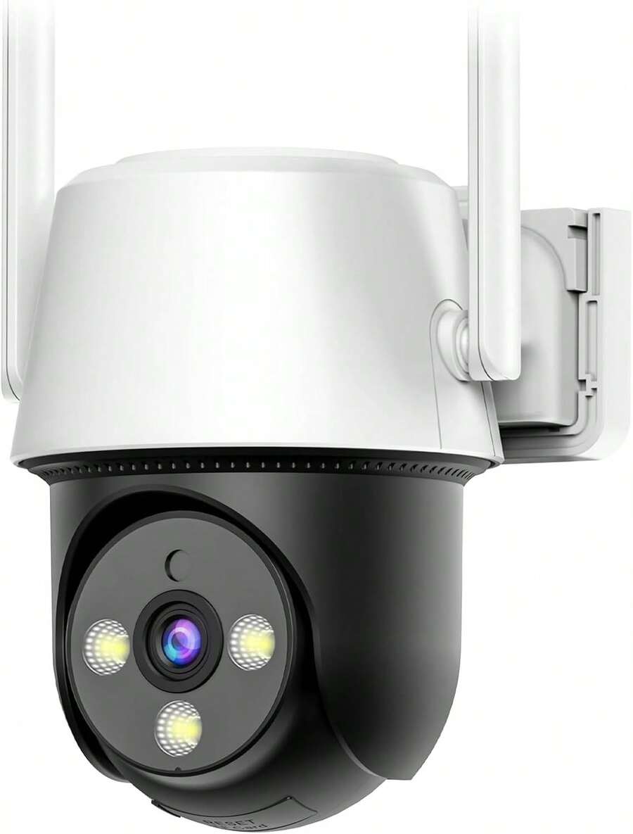 E T EASYTAO EC01 Cámaras de Exterior, 3MP 2K Camara WiFi 5Ghz/2.4Ghz, Panorama de 360 Grados, Visión Nocturna, Audio Bidireccional, Detección de Movimiento, Compartible con Alexa - Negro - Ver 1