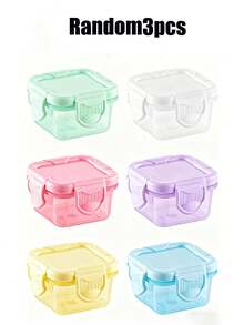 6 Pieces Of 2-Ounce / 60ml Small Plastic Storage Boxes With LIDS In Multiple Colors, Leak-Proof And Durable Food Containers, Suitable For Fruits, Sauces, Jams, Snacks, And Kitchen Storage Accessories - Multicolor - View 15