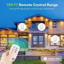 BN-LINK Enchufe con Control Remoto, Interruptor Inalámbrico para Luces y Electrodomésticos, Alcance 30m (5 Enchufes + 2 Controles) - 1-3 - Ver 4