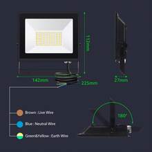 Aigostar Foco Led Exterior 30w 2700 lúmen, Impermeable IP65 Blanco Natural 4000 K para Jardín,Patio,Garaje,Parque,Parque 2 piezas - 30w-4000k - Ver 5