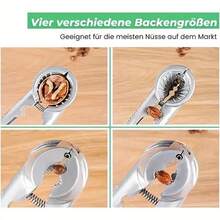 1 件多功能坚果和干果开壳器 - 耐用铝制胡桃夹子，符合人体工程学的手柄设计，轻松打开核桃、榛子、杏仁 - 烘焙和零食厨房工具 - 彩色 - 查看 8