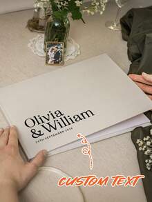 Personalized Wedding Guestbook With Customizable Initials, A High-Quality, Exquisitely Customized, And Unique Gift, Suitable For Boyfriends/Girlfriends, Anniversaries, Valentine's Day, Mother's Day, Birthdays, Children's Day, Father's Day, Graduation Ceremonies, And Other Occasions.