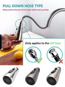 Kitchen Faucet Pull-Down Sprayer Replacement Parts, Pull-Out Sink Sprayer Replacement Nozzle, Kitchen Faucet Hose Spray Nozzle