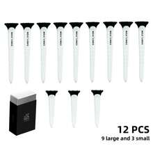 12pcs/Set Adjustable Golf Tees, Professional Limit Tee, Combination Of Long And Short Tees, Plastic Material To Reduce Resistance, Practice Accessories