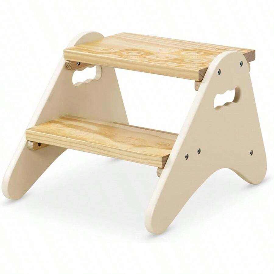 b. Spaces – Escalera de Madera para niños – Escalera para el Dormitorio, baño o Cocina – Muebles para niños – Peek-A-Boost – 2 años + – Peek-A-Boost - Marfíl - Marfil - Ver 1