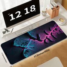 1pc Minimalist Crack Texture Gaming Mouse Pad Multicolor Abstract Mousepad Extended Large Laptop Keyboard Non-Slip Rubber Base With Stitched Edges For Home Office Computer Keyboard Laptop