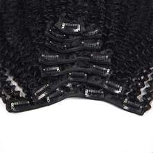 BINF Real Remy Afro Curly Clip In Human Hair Extensions Unprocessed Brazilian Virgin Afro Kinky Curly Clip Ins For African Americans Women 120 Grams 8 Pieces Full Head Afro Kinky Curly Clip In Hair Extensions Human Hair Clip In Extensions Curly Clip In Real Remy Human Hair Extensions - Natural Black - 查看 7