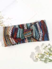 1 szt. Kolorowa, dzianinowa, skręcana opaska na głowę w stylu vintage, gruba, ciepła, zimowa chusta na głowę, modna obręcz do włosów, uniwersalna opaska na głowę, odpowiednia na jesień/zimę, Dzień Matki, powrót do szkoły, Święto Dziękczynienia, Walentynki, prezenty noworoczne, ciepłe opaski do włosów, damskie bandany, zimowe akcesoria do włosów