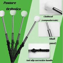 Entrenador de Golf, Palos Telescópicos, Ayuda de Entrenamiento de Swing de Golf Retráctil, Agarre de Entrenamiento de Golf para Golfistas Diestros y Zurdos - Azul cielo - Ver 10