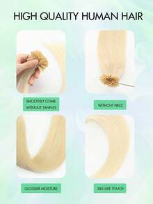 VADES 50 Strands U Tip Hair Extensions Nail Tip Human Hair Extensions Straight Human Hair 01Jet Black 1BNatural Black 02Brown 04Brown P4-27Piano ColorP27-613 12inch 16inch 20inch Utip Keratin Hot Fusion Extensions Invisible Nail U Tip Human Hair Extensions For Halloween Used Cosplay And Women High Quality Natural Look for Hair Adds Volume and Length - P27-613 - Übersicht 7