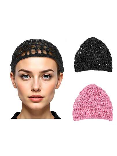 1 gorro de malha feminino feito à mão, adequado para uso diário