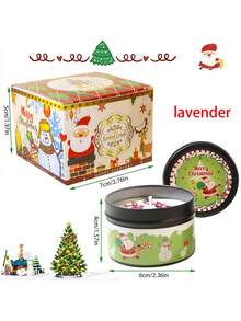 1/6 件装香氛蜡烛圣诞套装，无烟，优雅浪漫蜡烛，适合家庭、教堂、节日庆典，创意节日礼物派对装饰，家居装饰，送给女性的礼物，送给闺蜜的礼物