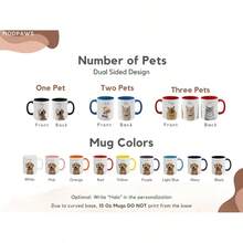 Custom Watercolor Pet Mug Using Pet Photo + Name Custom Dog Mug Cat Coffee Cup Personalized Pet Dog Mug Personalized Cat Dad Mug New Dog Mug - 黃白色 - 查看 6