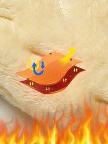 男士户外保暖加厚长裤，冬季保暖裤 - 黑色 - 查看 5