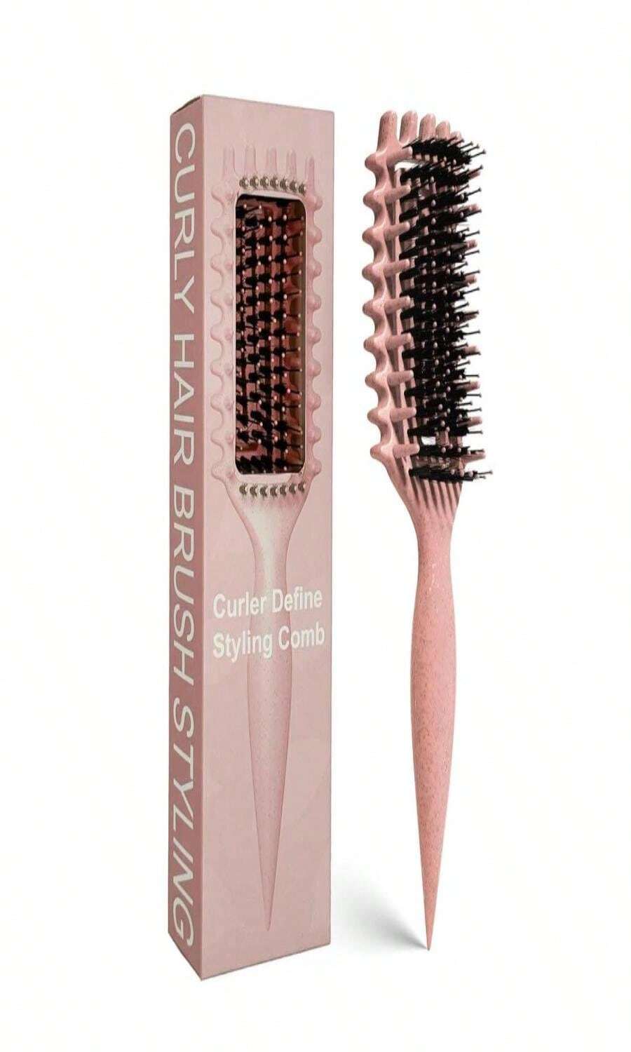 Curly Hair Brush Candybrush Curl Defining Brush For Detangling Shaping And Defining Curls For Women, Men, Wet Dry Hair (Purple),Hair Tools,Hair Items,Travel Essential,Travel,Barber,Hairstylist,Barber Accessories,Valentine's Day,Hair Supplies,Hair Stylist,Barbershop,Salon,Vacation Essentials,Hair Products,Barbershop,Valentine's Gift,Travel Essentials For Women,Hair Stylist Tools - Olive Green - View 1