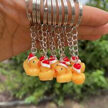 24 Pcs Plastic Mixed Color Duck Keychains Tiny Ducks Keychains Duck Party Favors Backpack Decor