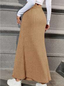 Falda Dama Larga Casual Elegante Mujer falda midi mujer - Champán - Ver 2