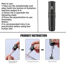 DQFART Kit pistol de tatuaj wireless, echipat cu o sursă de alimentare de 1500 mAh, un stilou de tatuaj rotativ reglabil cu 6 lungimi de mișcare, un kit de tatuaj potrivit pentru începători și artiști tatuatori, inclusiv ace de tatuaj, cerneală de tatuaj și o varietate de consumabile pentru tatuaj