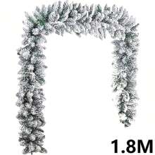 Świąteczna girlanda sosnowa, luksusowa, wiecznie zielona girlanda świąteczna do dekoracji wnętrz i na zewnątrz, ozdoby świąteczne na stół, kominek, do domu i biura (300 sztuk)