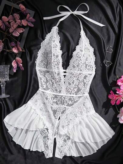 Ladies' Underwear Costumes,Sexy Kanten Uni One Piece Dress, Hot Sleeping Dress Women, Pattern, Unique Charming Tight Short Skirt. Whether It's Festival, Or Romantic Occasion, It Brings Happy Night To Couples. Verleidelijke Women view 4