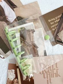 A7 minimalistischer transparenter Ringbuch-Notizbücher & Planer, monatliche Gitter-/Linien-/Blanko-Ringbuch-Tagebücher & -Einbände, Notizbuch-Hüllen, nachfüllbare Ringbuch-Aufbewahrung, A7 Ringbuch-Tagebuch-Handbücher, PVC-Ringbuch-Hüllen