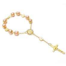 12 Pcs Faux Pearl Car Hanging Ornament | St. Benedict Medal & Cross Pendant | 8mm Beads | Spiritual Charm | Photobooth Props | Party Packs - Hồng - Xem 4