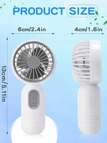 Mini Portable Fan, Cute Handheld Fan Battery Operated Lightweight Small Personal Fan With 3 Speeds And USB Rechargeable Eyelash Fan For Stylish Girl Kids Women Men Office Outdoor Travel Camping - 均碼 - 查看 2